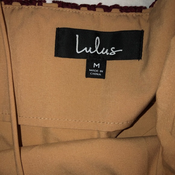 Wine and Nude Lulu’s Dress BRAND NEW - Picture 5 of 5